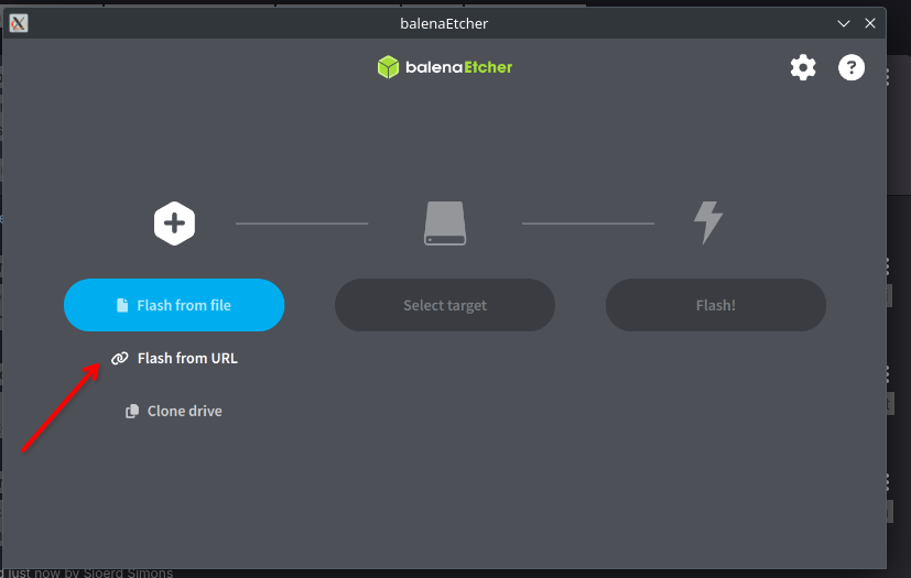 Balena Etcher Flash from URL option